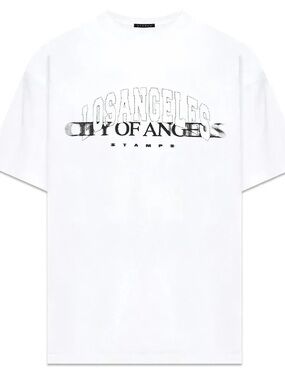 Stampd City of Angels Vintage relaxed tee in White - XL